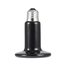 Infrared Ceramic Heat Emitter Lamp Bulb Holder Pet Appliance Heat Lamp For Reptile Chicken Incubator 220-230V Black