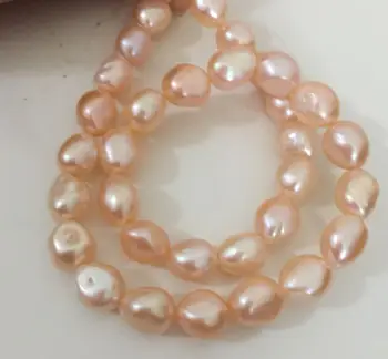 

gorgeous huge 11-13mm south sea baroque gold pink pearl necklace 18inch 925silver