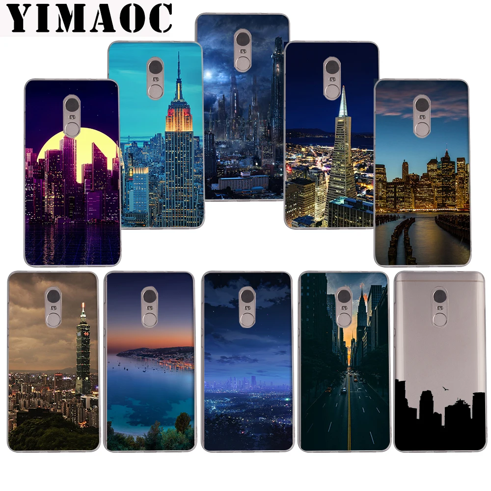 

YIMAOC City Street Forest Ocean Soft Case for Xiaomi Mi a1 a2 f1 6 8 lite se mix 2s Redmi 5 6 6a S2 Plus 5A Note 5 6 Pro 4 X