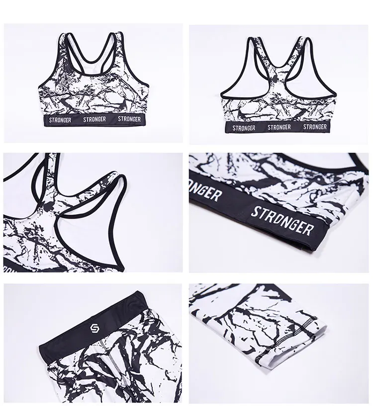 Women yoga set Fitness Suit Floral Printed Yoga Sports Suits Running Sports Clothing Gym Tracksuit