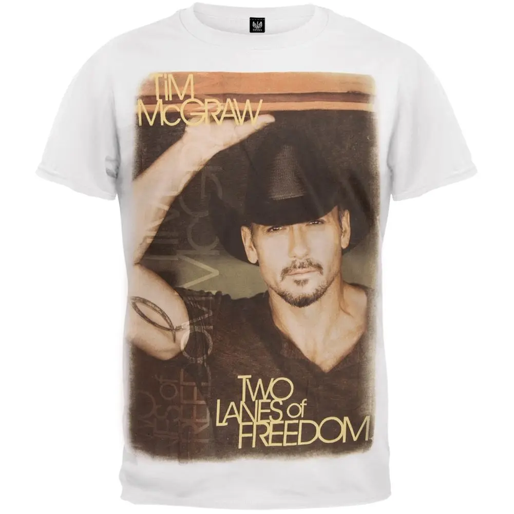TIM MCGRAW TWO LANES OF FREEDOM MEN LONG SLEEVES T SHIRT