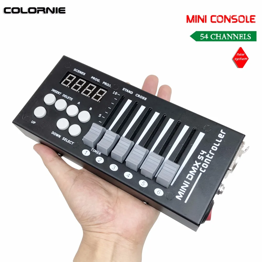 Mini 54CH DMX վերահսկիչ վահանակ LED բեմի լուսավորություն DJ Controller DMX Controladora DJ For Lumiere շարժվող ղեկավար լույսի համար