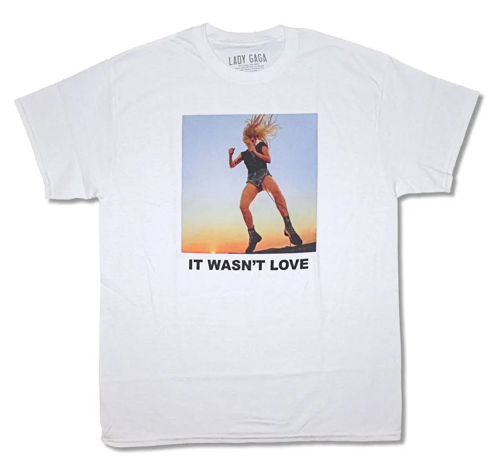 

Lady Gaga Perfect Illusion It Wasn't Love White T Shirt New Official Merch Summer Short Sleeves Cotton T-Shirt Fashion