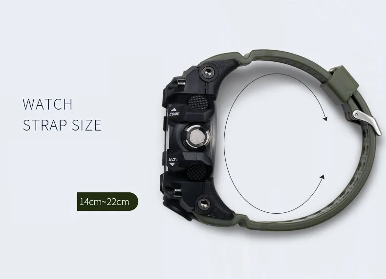 SMAEL Brand Men Sports Watches Dual Display Analog Digital LED Electronic Quartz Wristwatches Waterproof Swimming Military Watch Sadoun.com