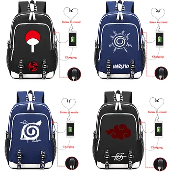 

Classic Anime NARUTO USB Charge Backpack Students Boys Girls Rucksack Fashion USB Charging NARUTO Schoolbag