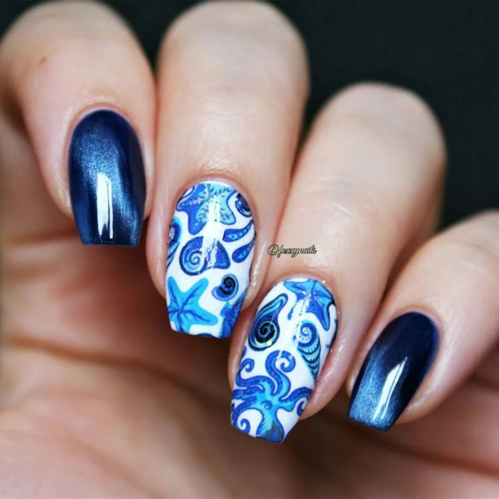 BORN PRETTY 1 Sheet Ocean Fish Nail Art Water Decals 2 Patterns BORN PRETTY 1 Sheet Ocean Fish Nail Art Water Decals 2 Patterns Manicure Transfer Sticker Nail Art Decoration Sticker BPY34-in Stickers & Decals from Beauty ... - BORN PRETTY 1 Sheet Ocean Fish Nail Art Water Decals 2 Patterns