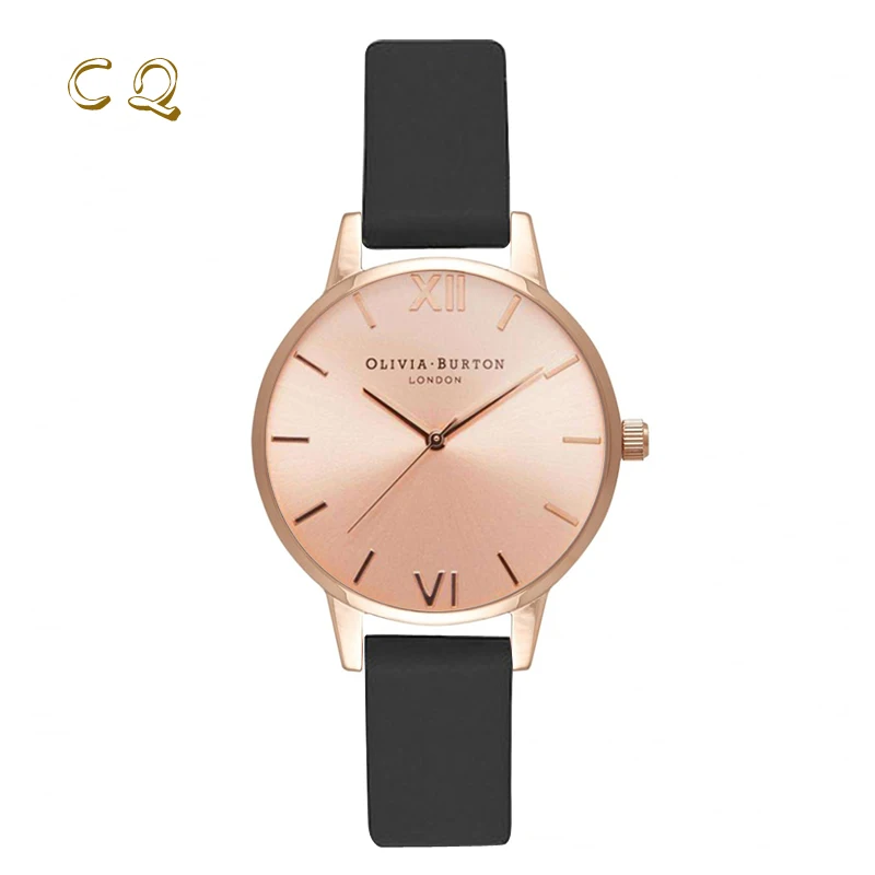 

2016 Fashion and casual four color Dress Watch Women Quartz Leather round Wrist Watch Hot Style Vintage Watch Olivia Burton
