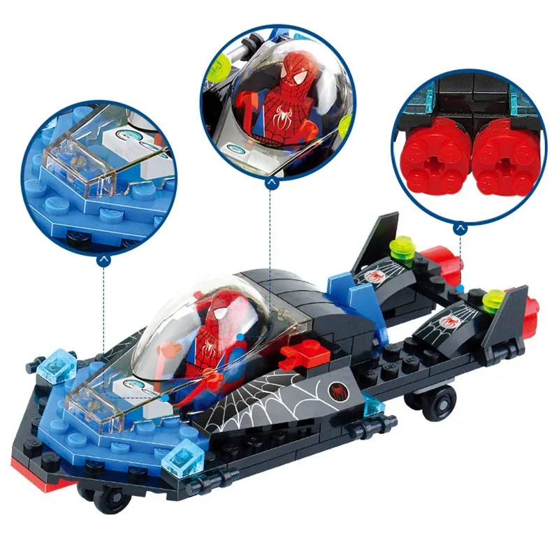 133pcs Spider Man Fighter Legoings Model Building Blocks Kit Kids Education Toys Gifts plastic model kits 133pcs Spider Man Fighter Legoings Model Building Blocks Kit Kids Education Toys Gifts plastic model kits