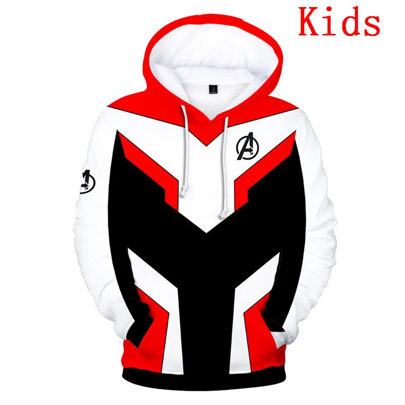Children Avengers Endgame Quantum Realm Captain America Hoodies Cosplay Costume Kids Sweatshirt Superhero T shirt Coat Girls Boy