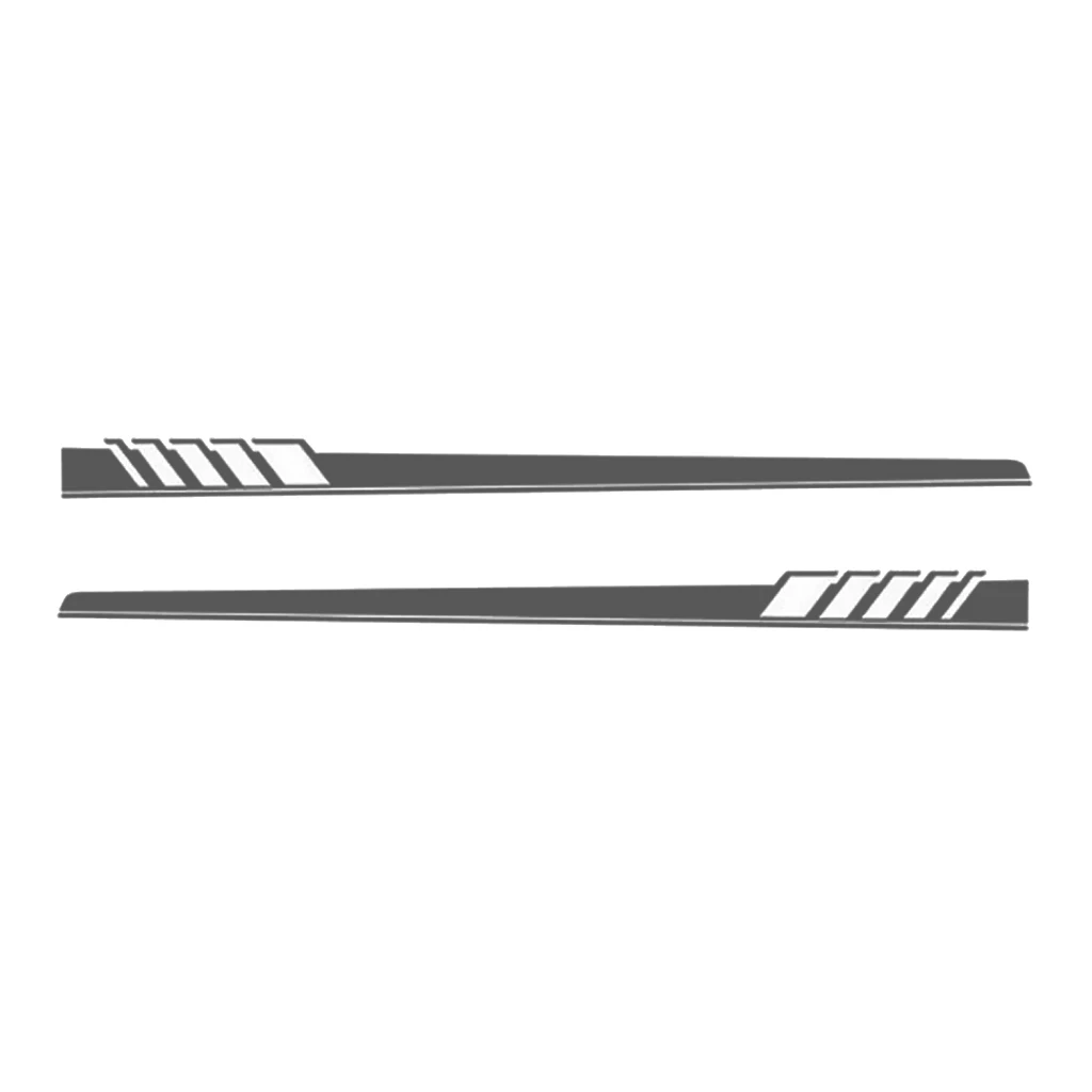 2 Pieces Universal Car Body Side Stripes Skirt Vinyl Decals Sticker Decor Waterproof Self-adhesive Removable Last longer