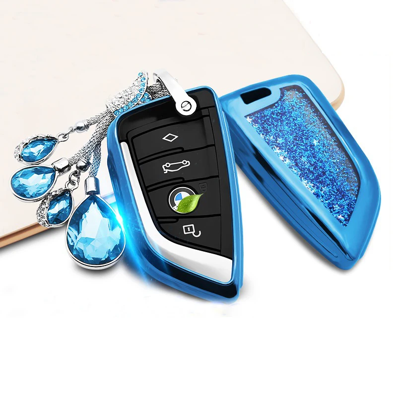 

Lsrtw2017 TPU Quicksand Car Trim Key Case for Bmw X3 2018 2019 2020