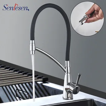 

Senlesen Kitchen Faucets Brass Pull Down Spray Head Single HandleCold and Hot Water Para Kitchen Sink Faucet