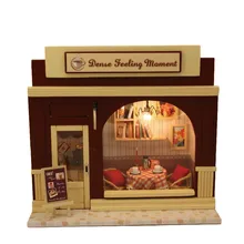 DIY Dence Feeling Moment деревянный кукольный домик Европейский Магазин стильная креативная мебель Miniatura дом ручной работы Dream Store головоломка игрушка