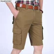 Большие карманы дизайн плюс размер 44 Свободные Новые мужские шорты хлопок карго мужские укороченные шорты военный армейский бренд AFS JEEP