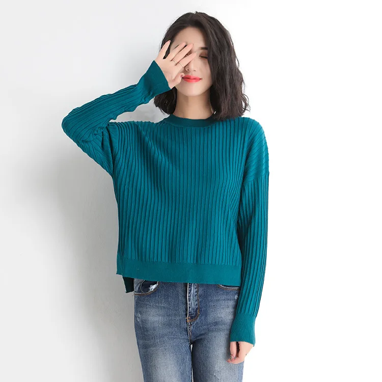 Autumn winter women sweaters and pullovers korean style long sleeve casual crop sweater slim solid knitted jumpers sweter mujer | Женская