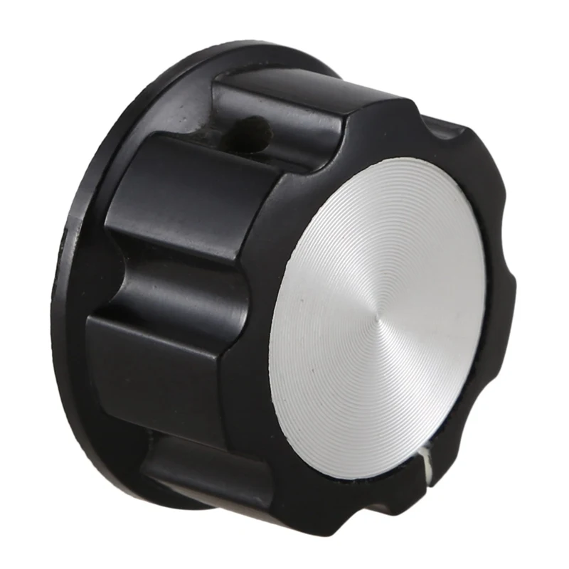 

1Pc Silver Tone Top Potentiometer Volume Control Rotary Knobs 6Mm Shaft Hole