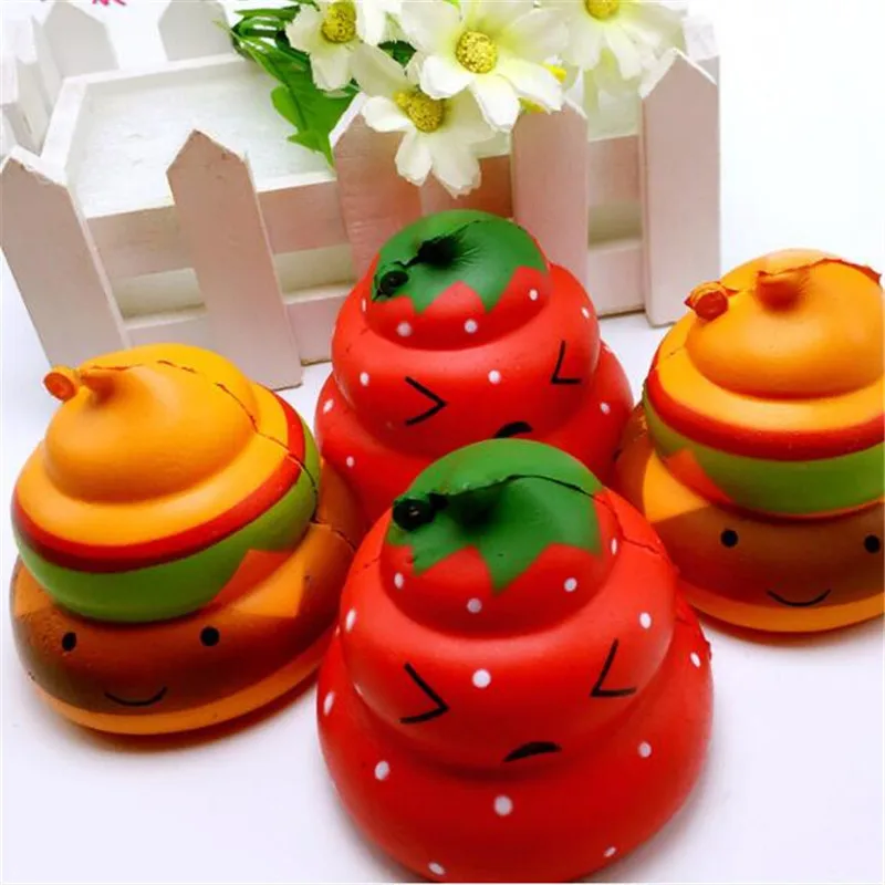 اسفنجي برغر أنبوب الفراولة Squishies بطيء ارتفاع لينة ضغط محشوة اسفنجي لعب الهاتف ديكور سحر أحزمة هاتف المحمول #