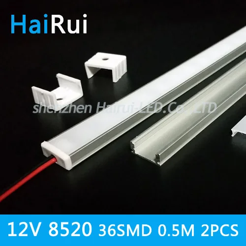 

flat cover Kitchen strip light 2pcs 8520 led rigid 18W/M Super Bright DC12V 36 Strip white /warm