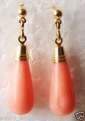 

Free Shipping >> Beauty Pink Coral Dangle Earrings