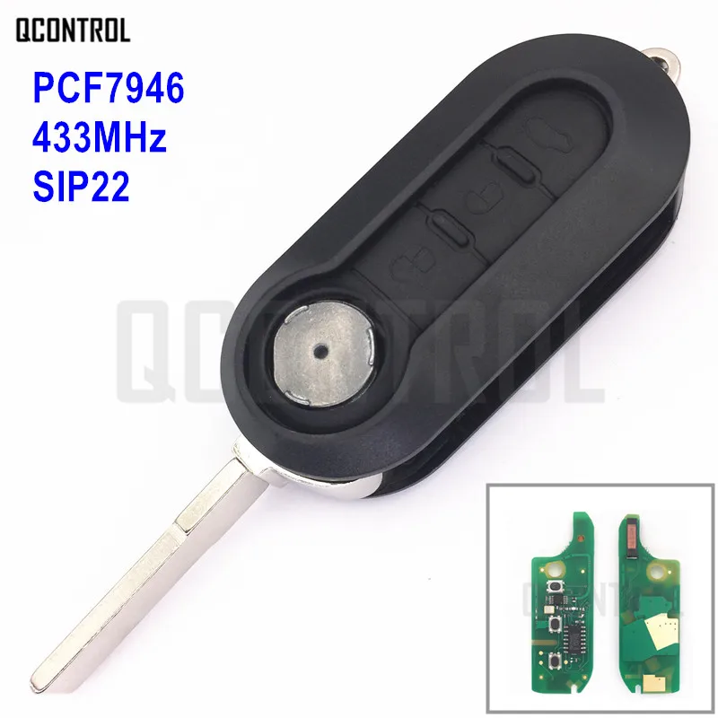 

QCONTROL 3BT Remote Key 433 MHz fit for FIAT 500L MPV Bravo Ducato for Marelli System