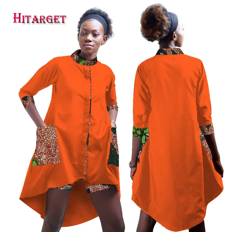 

Hitarget 2019 Autumn African Ankara Print Blouse for Women African Tops Women Long Shirt Plus Size Traditional Clothing WY1796