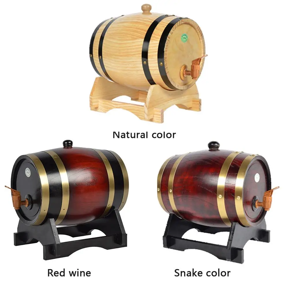 Oak Pine Wine Barrel Storage Special Barrel 1.5L And 3L Storage Bucket Beer Casks Beer Barrel Beer Keg Dropshipping Wholesale#d