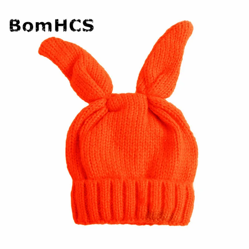 BomHCS ручной работы кролика большие уши шапочка ушами зима теплая Кепки взрослых или детей