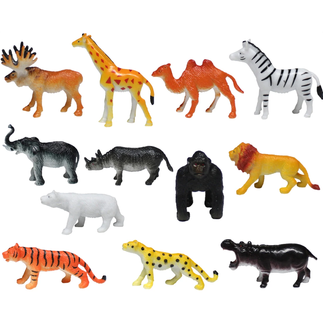 12 шт. вечерние класс модели обучения изучаем диких Животные модель комплект Развивающие игрушки для детей Обучающие Пособия по биологии