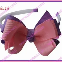 3,5 шт, модная повязка на голову для девочек 3-", двухцветная двойная заколка для волос с бантом