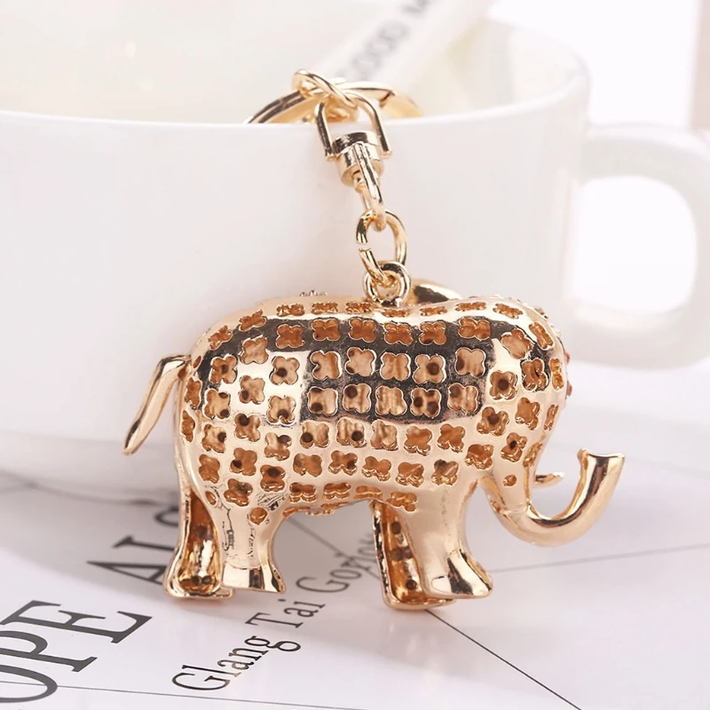 Rhinestone elefante llavero encanto colgante bolso bolsa llavero nuevo llaveros chaveiro sleutelhanger portachiavi