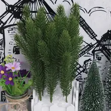 10 шт. искусственная Цветочная подделка, растения, сосновые ветки, Рождественская елка для рождественской вечеринки, украшения для рождественской елки, детский подарок