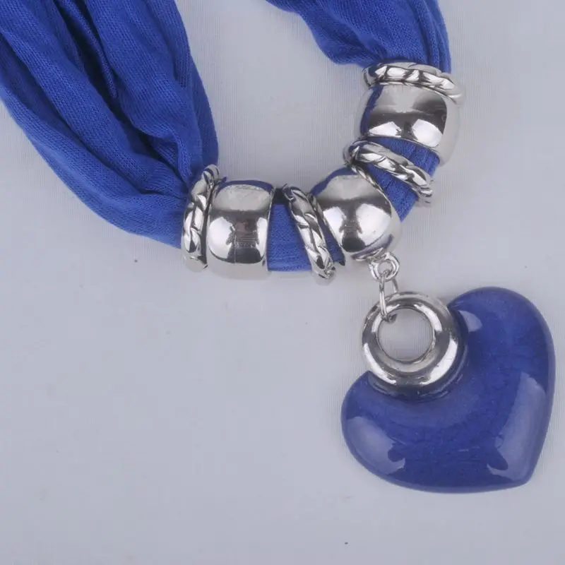 New Arrival Charms jewellery Pendant Scarf Jewelry Necklace Solid Cotton Scarves Free Shipping