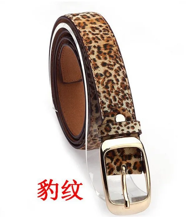 Ремень женский Designer Belts For Women New Fashion Female Belt Brand Ladies Faux Leather Metal Buckle Straps Girls Fashion Accessories - Цвет: Leopard