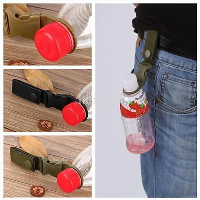 

Molle Tactical Nylon Webbing Buckle Hook Water Bottle Holder Clip Carabiner EDC