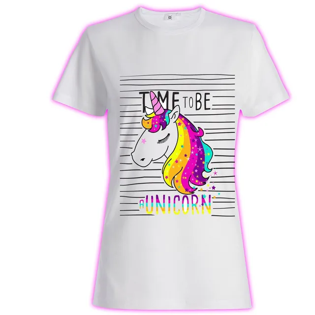 Womans Ladies Girls Tumblr Unicorn Rainbow Glitter Princess Celeb 3 T Shirt Loose Short Sleeve Cute Womans Ladies Girls Tumblr Unicorn Rainbow Glitter Princess Celeb 3 T Shirt Loose Short Sleeve Cute