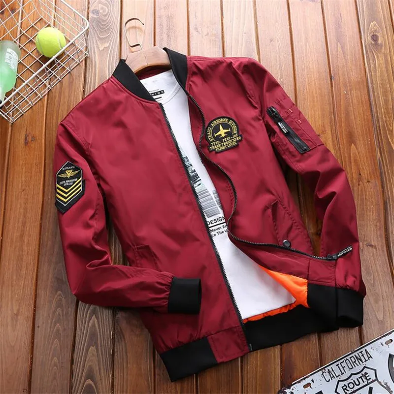 ROHOPO Primavera de 2019 hombre chaqueta de cuello piloto causal moda cardigan chaqueta baseball hombre deportes bordado chaquetas