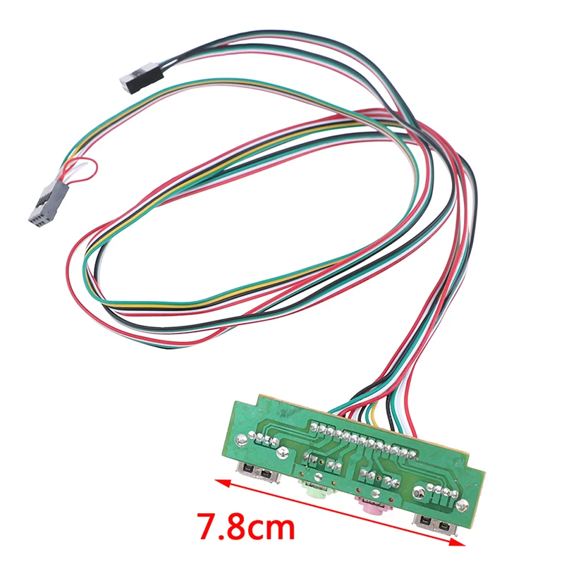 60 cm 2 USB 2.0 Ports PC Computer Case Front Panel USB Audio Mic Earphone Cable