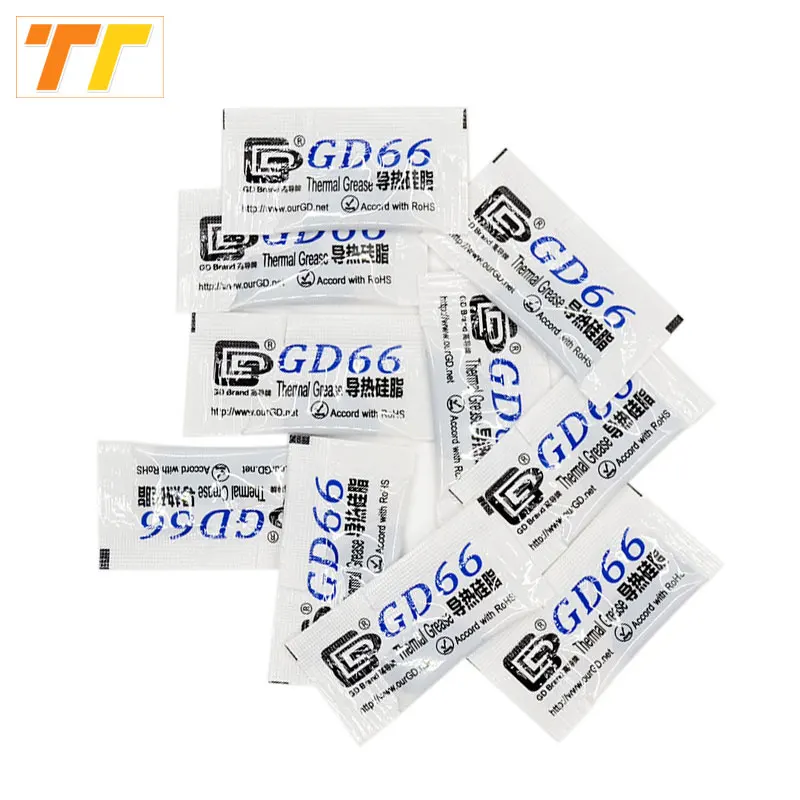 

10pcs GD66 Thermal Conductive Grease Paste Silicone Plaster For LED Chip Heatsink Compound 30 Pieces Grams High Performance Gray