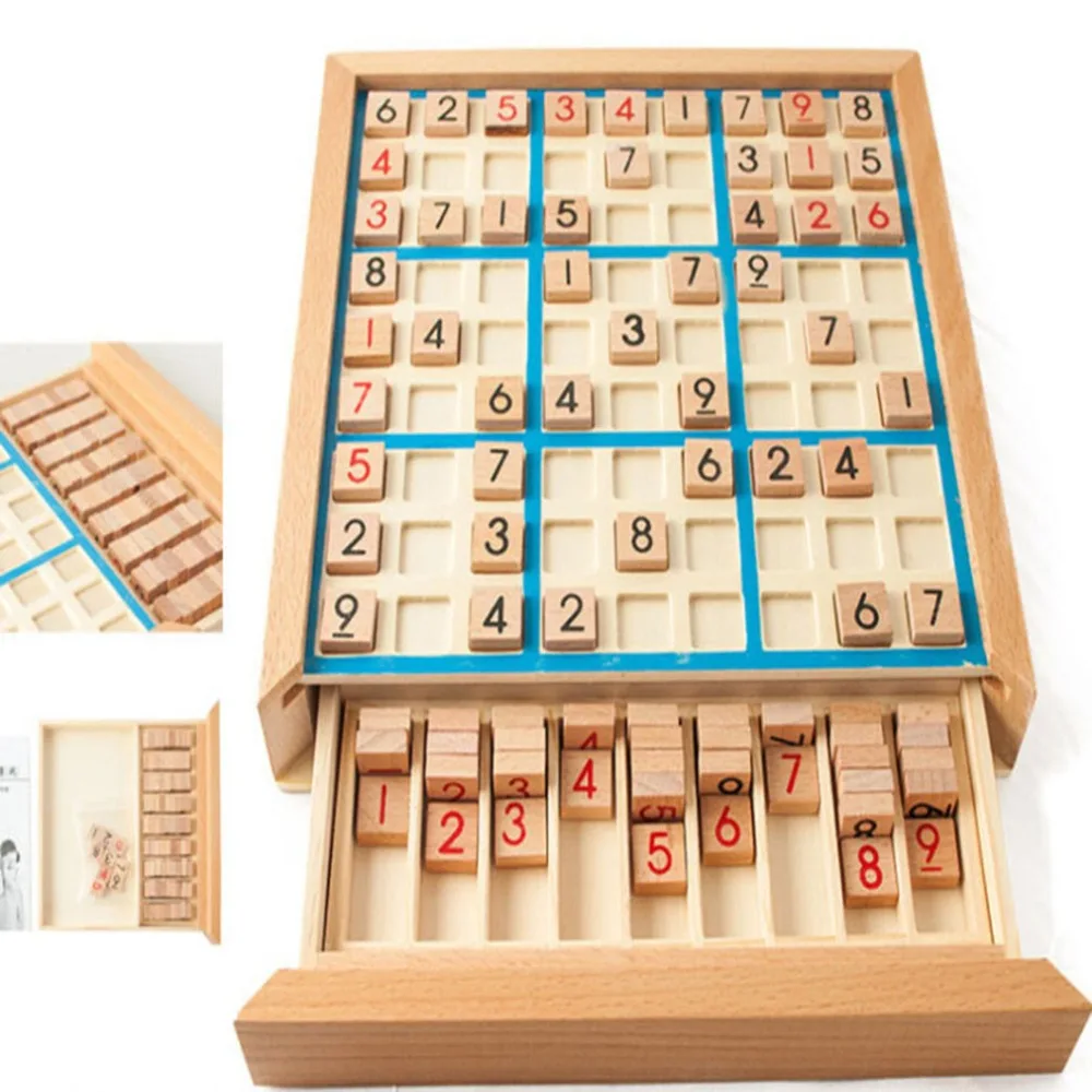 

2019 Hot Sale Children Sudoku Chess Beech International Checkers Folding Game Table Toy Gift Learning & Education Puzzle Toy