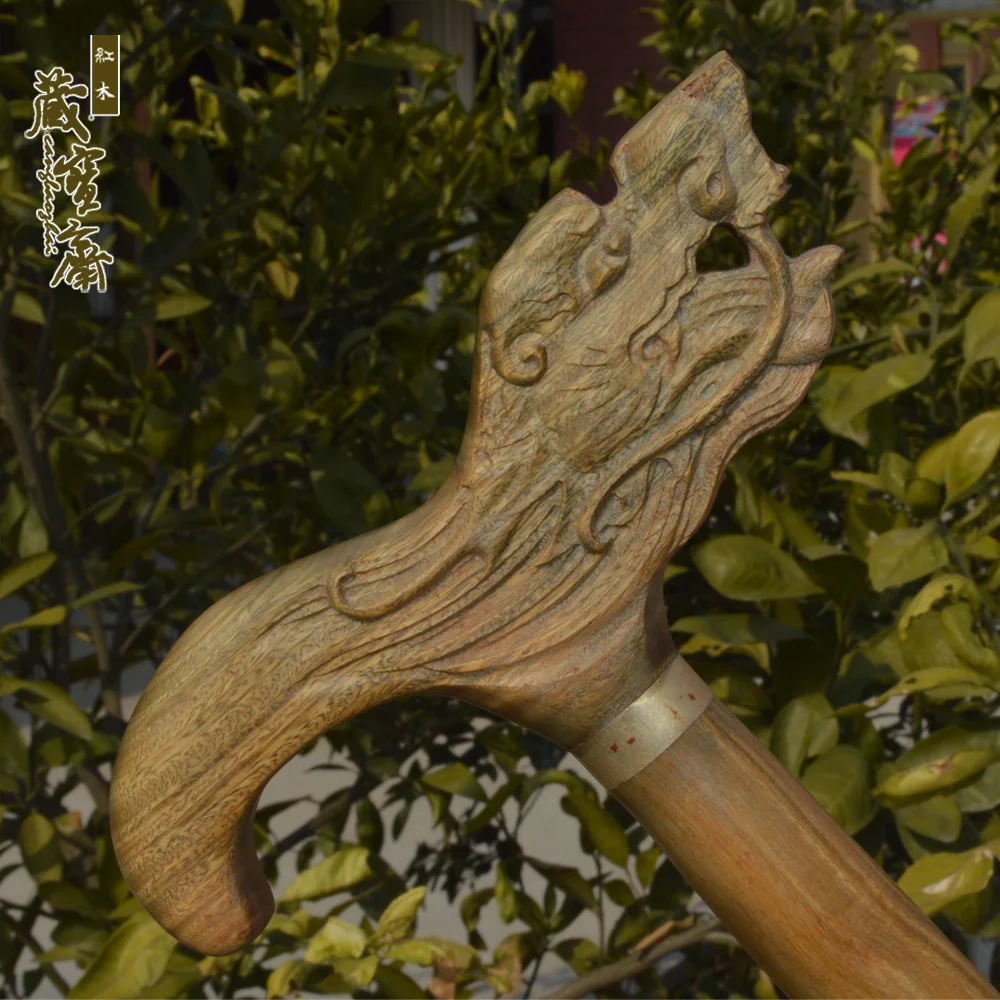 

Old mahogany cane cane cane wood leading old man walking aid cane alpenstock birthday gift bag mail