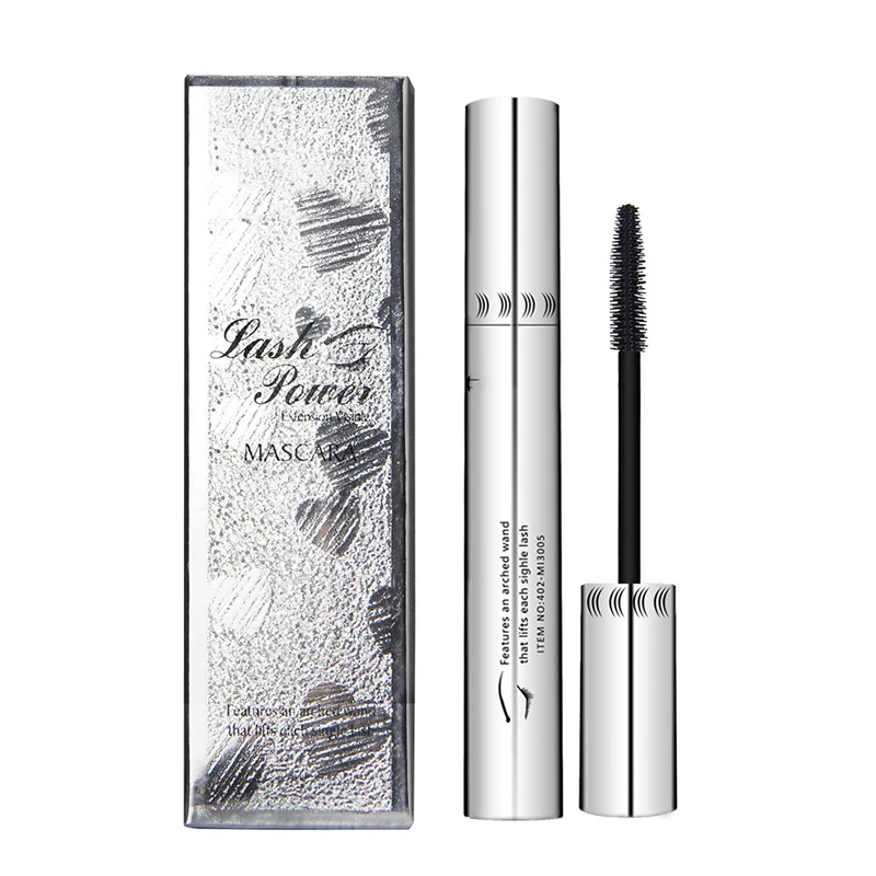 CN RUBR Black Ink Mascara Silver Tube Fiber Lashes Mascara Individual