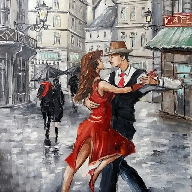NEW 5D diy Diamond Painting Cross Stitch Couple Dance Crystal Needlework Embroidery Full painting hone Decor | Дом и сад