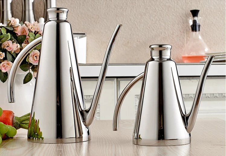 500ML Fashion Stainless Steel Oil Dispenser Uniquely Shaped High-quality Olive Bottle | Обустройство дома