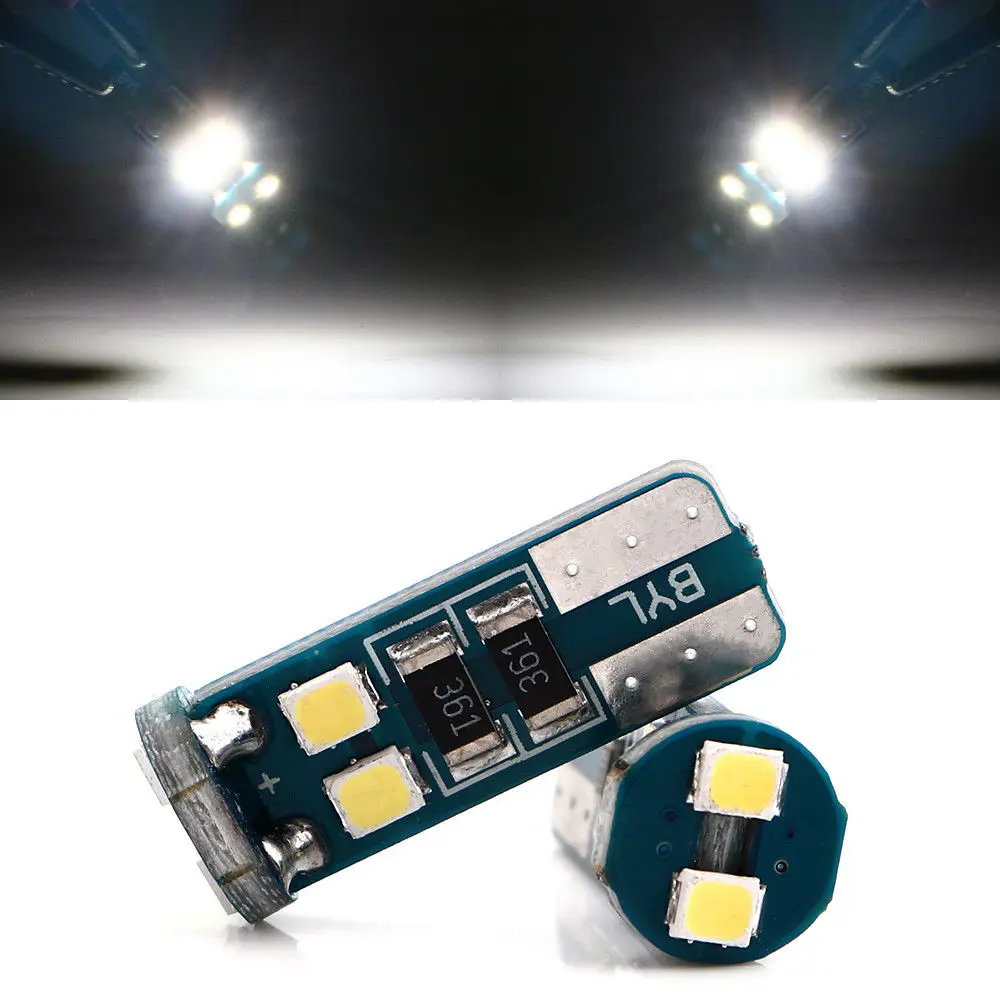 

T10 12V 3030 6-SMD W5W 194 168 361 Canbus Error Free White LED bulbs A lamp with White Light 2Pcs