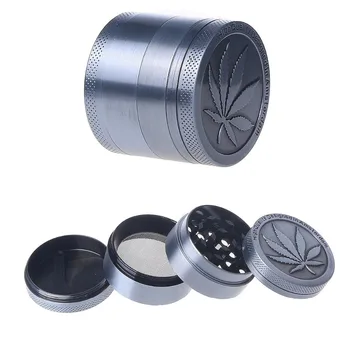 

Smoking Dogo 3-4 Layer Leaf Pattern Style Herb Crusher Smoking Herbal Spice Pollen Muller Tobacco Grinder include Pollen Scrap