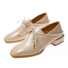 Демисезонные женские туфли-Дерби в британском стиле; Женская рабочая обувь на плоской подошве в стиле ретро; женские оксфорды; OULYYYOGO