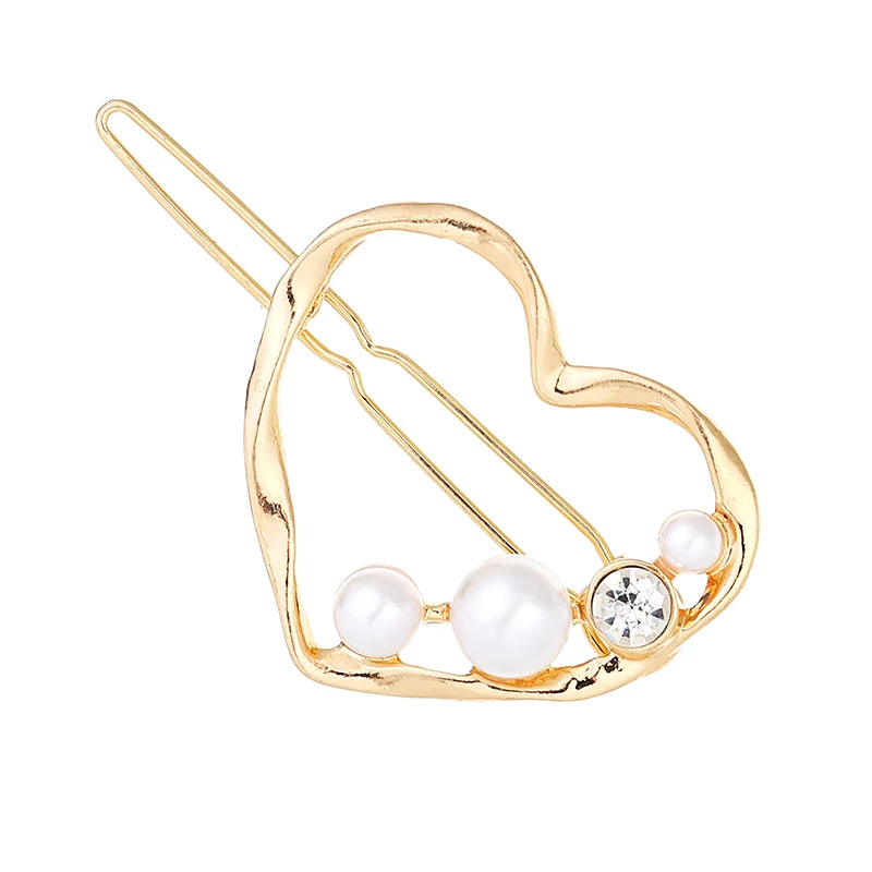 H304 Hair Clips For Girls Metal Hairpins With Pearls Hair Pins Jewelry Accessories