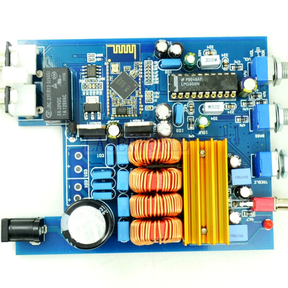 Finished 50W*2 TPA3116 Bluetooth 4.0 Audio Receiver HiFi Stereo Amp