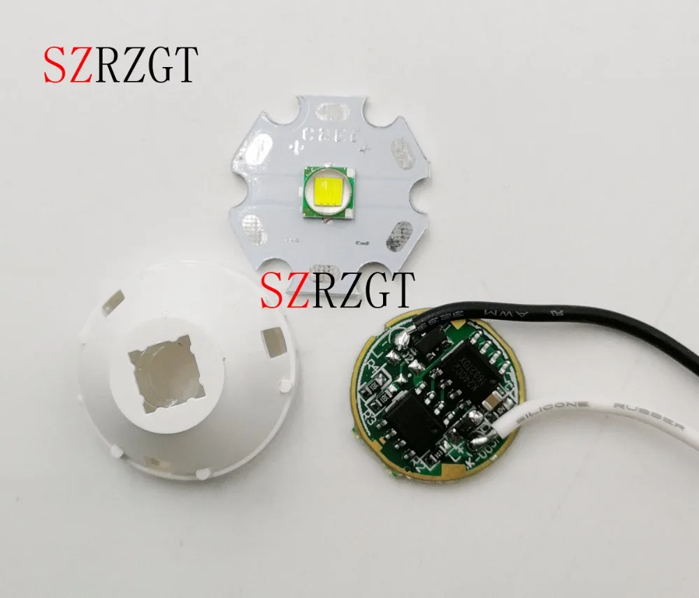 

1set Cree XM-L LED T6 White Light + 3.7V Driver + Lens with Base Holder