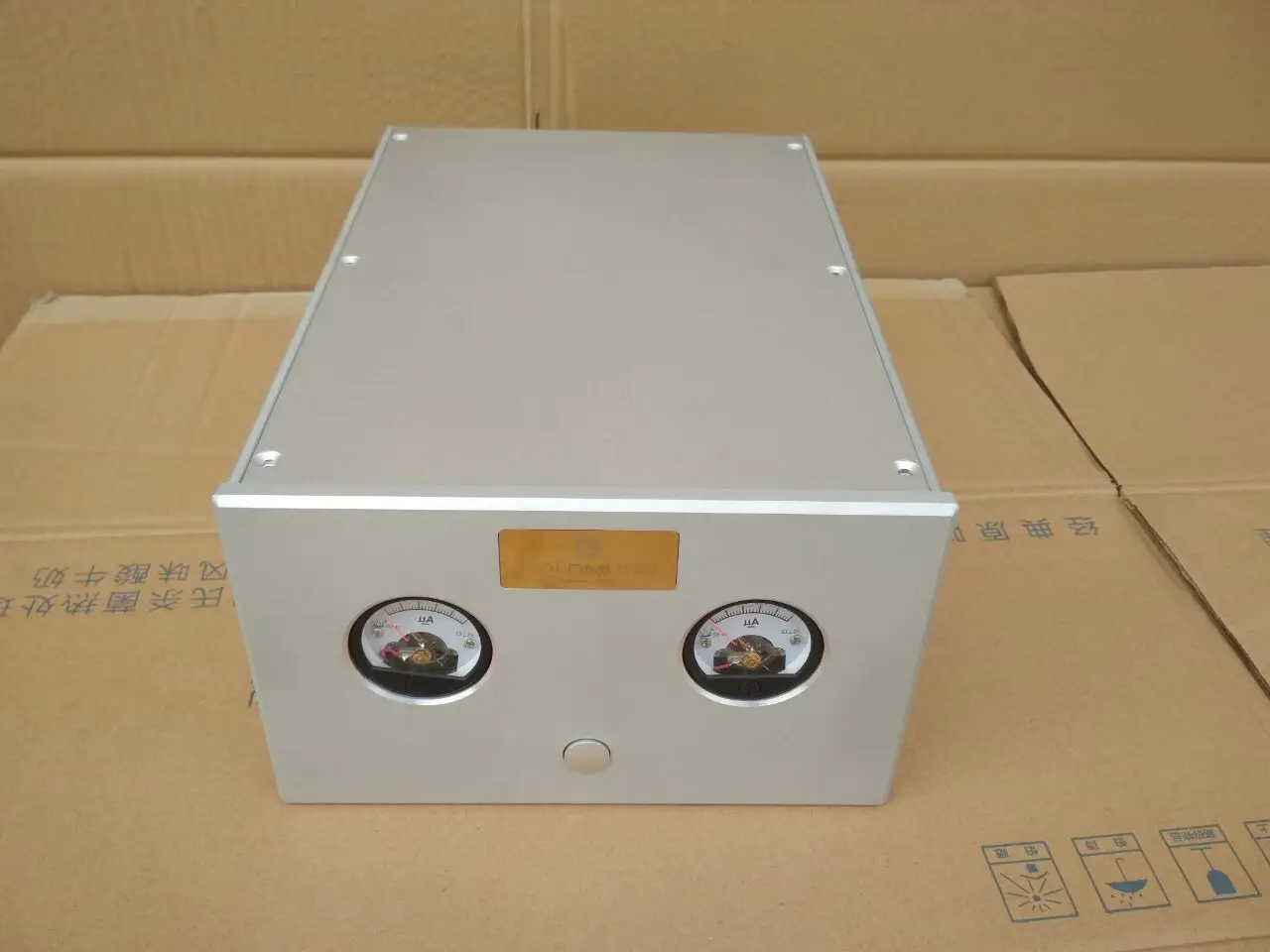 Dual UV meter Full Aluminum power amplifier Box Enclosure AMP Case DIY